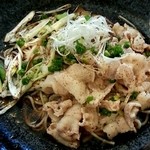 竹庵 - 黒胡椒と豚しゃぶのお蕎麦
