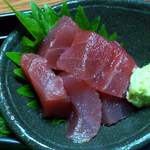 割烹 雅 - 割烹 雅 ＠板橋本町 定食に付く刺身（鮪ぶつ）
