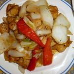 バーミヤン - 鶏肉と野菜の黒胡椒炒め