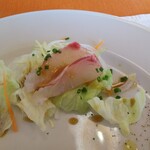 パストラーレ - 前菜：鯛のカルパッチョ
