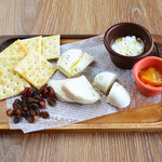 Assortment of homemade and international cheeses