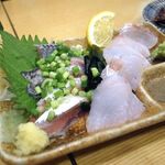 須賀乃湯 - 刺身盛（２点 ５５０円）