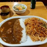 カレー専門店　パピー - セットメニュー(チキンカレー+ナポリタン)