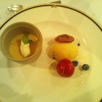 肝胆亭 - マンゴームース　パッションフルーツのアイス