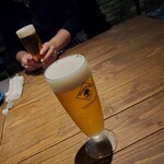 海鮮 イタリアンバル ルチアーノ - こちらの看板メニュー「ハートランドビール」ですよ！