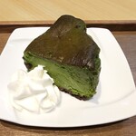 西条園抹茶カフェ - 抹茶バスクチーズケーキ