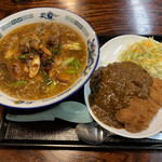 Soryu - 肉ネギラーメンとカツカレーのセット