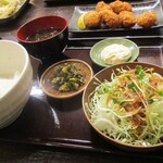 えび天丼 まる大 - 牡蠣フライ定食 800円（税込）。　　　　　2020.11.18