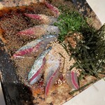 Specialty! Bungo mackerel from Oita prefecture, sashimi, grilled sesame mackerel, 836 yen each
