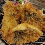 酒肴 新屋敷 - アジフライ＆カキフライあいもり