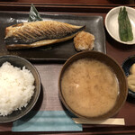 神保町 青二才 - 干物屋ふじまの塩鯖干物定食@980円