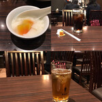 Saikouen - 杏仁豆腐、アイスコーヒー、お茶もつきます