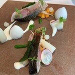 プレヴナンス - 〆鯖と柿 脂がのった鯖。柿と合うんですね。