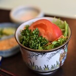 とん唐てん - 親子丼のサラダ