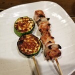 Ganso Bibai Yakitori Mifune - ズッキーニ 130円/鳥精肉 130円