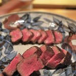 にくの匠 三芳 - 但馬のシャトーブリアンの炭火焼き。