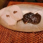 Hatsugasoba Yuki - 鳥ハムと洋風椎茸煮
