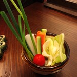串の坊 - セットの生野菜