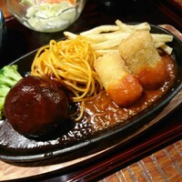 赤坂 津つ井 総本店 - ランチ：ハンバーグとカニコロ
