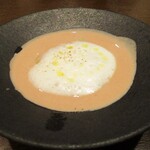 kitchen俊貴 - 本日のスープ・栗の、仕立て シャインマスカットと山芋・枝豆を浮かべて 760円。　　　　　2020.11.12