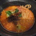 raikatantammembou - 担々麺、麺は極細でした、スープはゴマが濃厚なり。