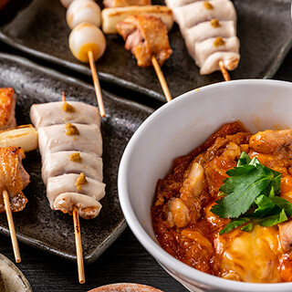 お料理のみ 焼鳥と親子丼コースー全11品4 000円 税込 本家あべや ムスブ 田町店 田町 焼鳥 食べログ
