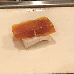 楠本 - 自家製カラスミ(下は餅)