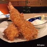 日本料理介寿荘 - 特大海老フライ