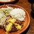 びっくりドンキー - チーズバーグディッシュランチ＋ディッシュサラダ追加
