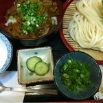 きまい - 20120.7.30 カレー丼セット（うどん、温泉玉子付き）850円