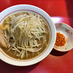 千里眼 - ラーメン 麺120g ニンニク・ショウガ・カラアゲ別皿で 780円