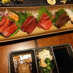 魚酔庭 - 馬刺し盛り合わせ