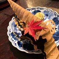 花山椒 - 紅葉鯛松茸包み焼き