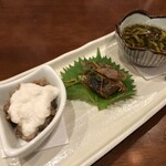 Tsugaru Shamisen Raibu Aiya - マグロ山かけ,鰊味噌漬,キノコ和え物