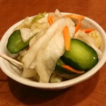 鳥銀 - お通し～浅漬け