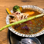 そば切り　高陣 - 【2020年09月】野菜スープカレー＠1,080円（中辛）、アップ。