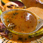 そば切り　高陣 - 【2020年09月】野菜スープカレー＠1,080円（中辛）、スープアップ。