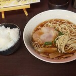 拉麺 将 - あっさり醤油ラーメン(税込)650円とライス(税込)200円　(2020.11.20)