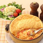 Fluffy Omelette Rice *Saturday and Sunday only (includes salad bar, soup, miso soup, and all-you-can-eat dessert)