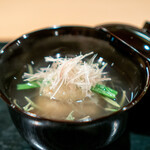 炭火割烹 いふき - 毛蟹の蓮根まんじゅう、 じゅん菜、 茗荷