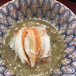 日本料理 太月 - フルコース１６５００円。松葉蟹 味噌あんかけ。蟹を解した身がたっぷりです。きめ細やかな舌触りと、上品な旨味に、かにみそのコクが加わり、とーっても美味しかったです（╹◡╹）（╹◡╹）