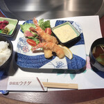 鉄板焼 ウチダ - 料理写真:海老フライ定食