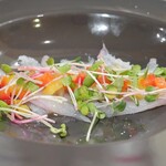 トリワイン ＰＩＫＯＳＨＨＨＵ - 平目のカルパッチョ