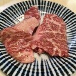 大衆焼肉酒場かつりき - 「ねぎ塩ハラミ」420円也。