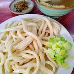 手打ちうどん ムサシ - つけ大辛みそ（350円＋100円＋100円）