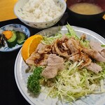 Tsukushi - 豚肉のガーリックソース定食