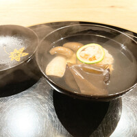 御料理 ふじ田 - 海老しんじょ、大黒シメジ、キクラゲ