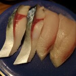 回転寿司 ぱさーる - 生サバとハマチ