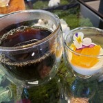 花カフェ ブルーミーズ - デザートはパンナコッタ