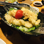 魚道 - イカ天の胡麻サラダ